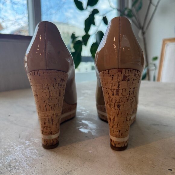 Prada Tan Corkscrew Wedges fits US 9 EU 40 (size 40.5 EU) - Picture 9 of 14